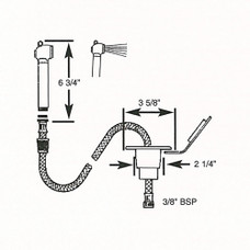 Scandvik Recessed Transom Shower w\/6 Hose - White